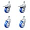 Service Caster 4 Inch SS Blue Polyurethane 1/2 Inch Threaded Stem Caster Total Lock Brake, 2PK SSTSTTL20S414-PPUB-BLUE-121315-2-S-2 - alternate 1